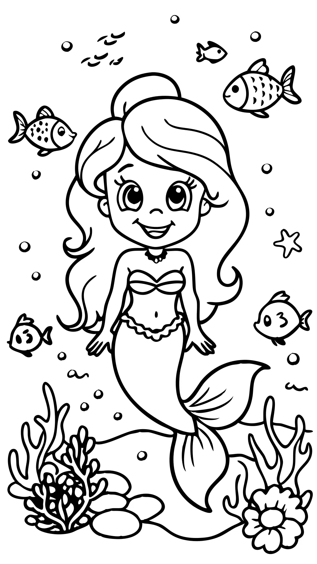 coloriage la petite sirène